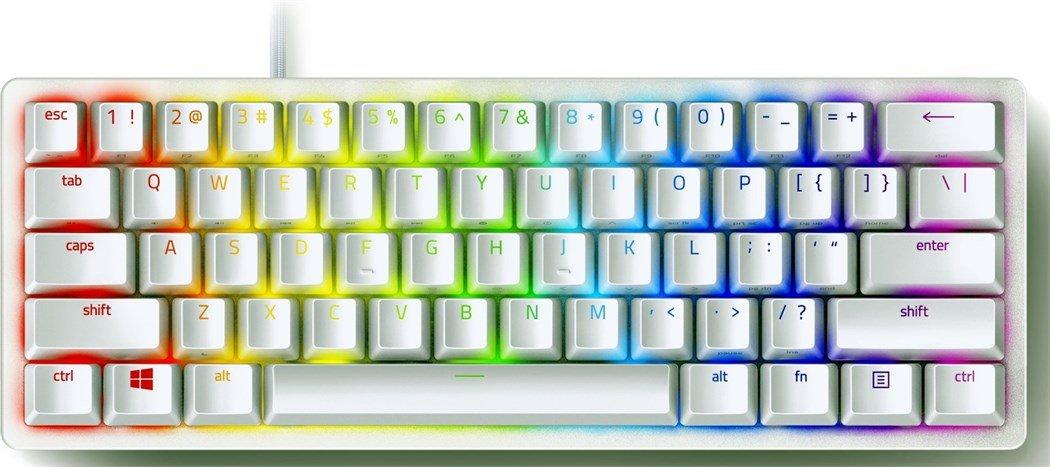 RAZER  Huntsman Mini Mercury Gaming Keyboard - (Red Switch) - US-Englisch - weiss 