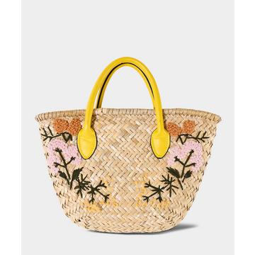 Sac Panier Brodé Floral