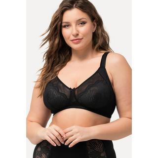 Ulla Popken  Reggiseno senza ferretto con mesh, pizzo e coppa B-E 