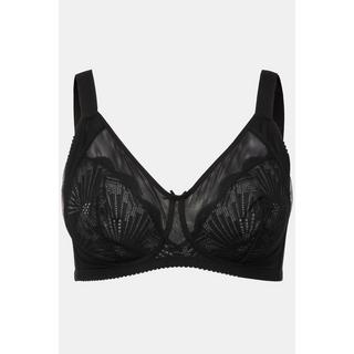 Ulla Popken  Reggiseno senza ferretto con mesh, pizzo e coppa B-E 