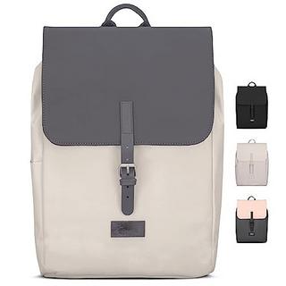 Only-bags.store Rucksack Klein Grau - Ida - Kleiner rucksack für Freizeit, Uni oder City - Mit Laptop Fach (bis 13  