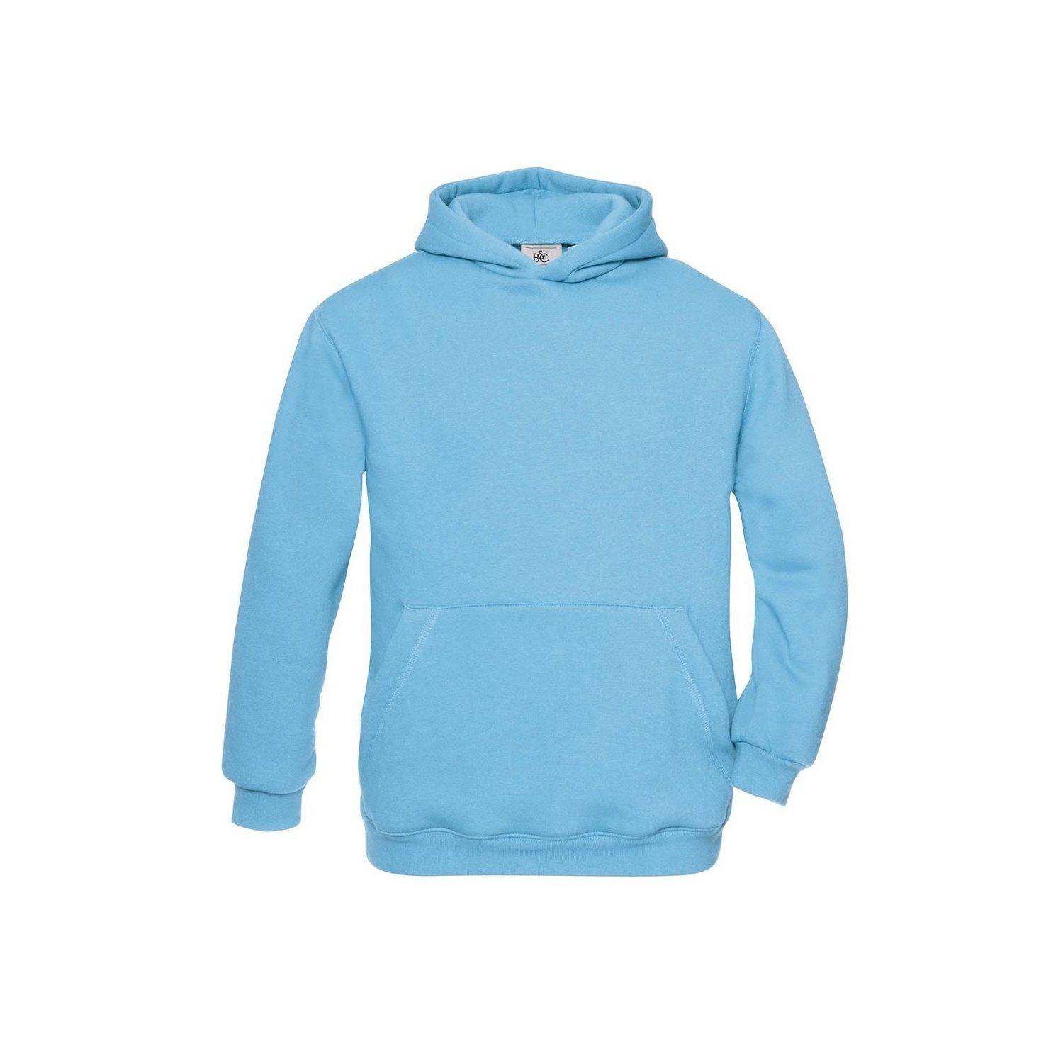 Image of B&c Kapuzen Pullover Unifarben Jungen Türkisblau 9-11A