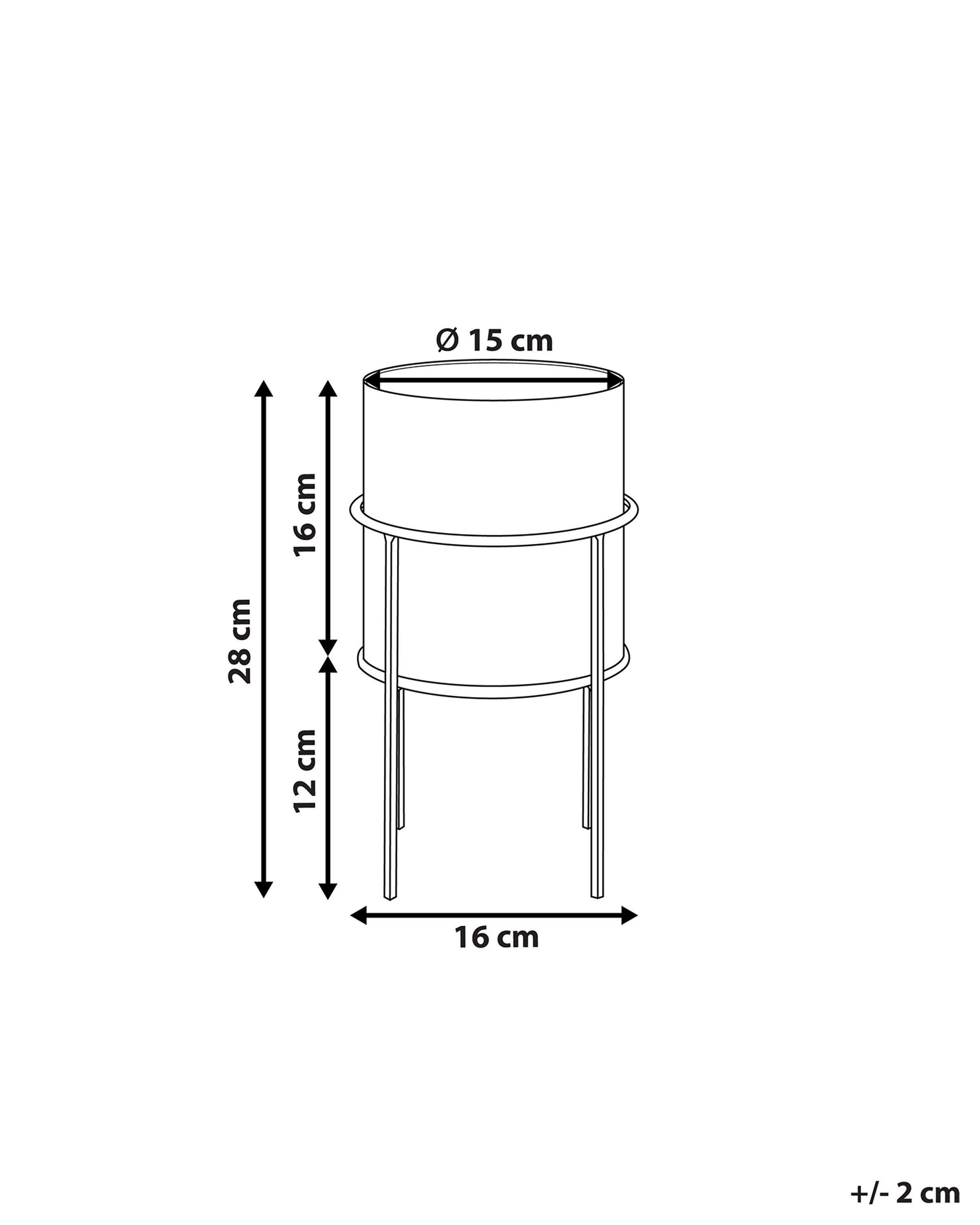 Beliani Vaso per piante en Ferro Moderno MILEA  