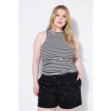 Débardeur coupe Slim Shape, jersey côtelé à rayures