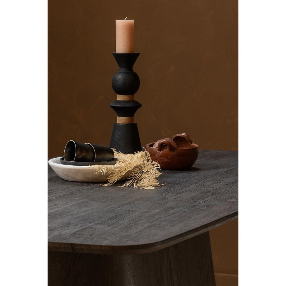 mutoni Table de salle à manger Leah brun foncé 220x105  