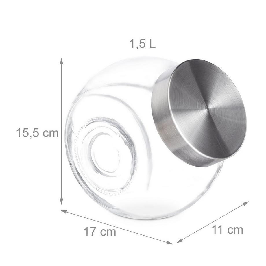 Northix Bonbonbehälter 2er-Pack 1,5 Liter  