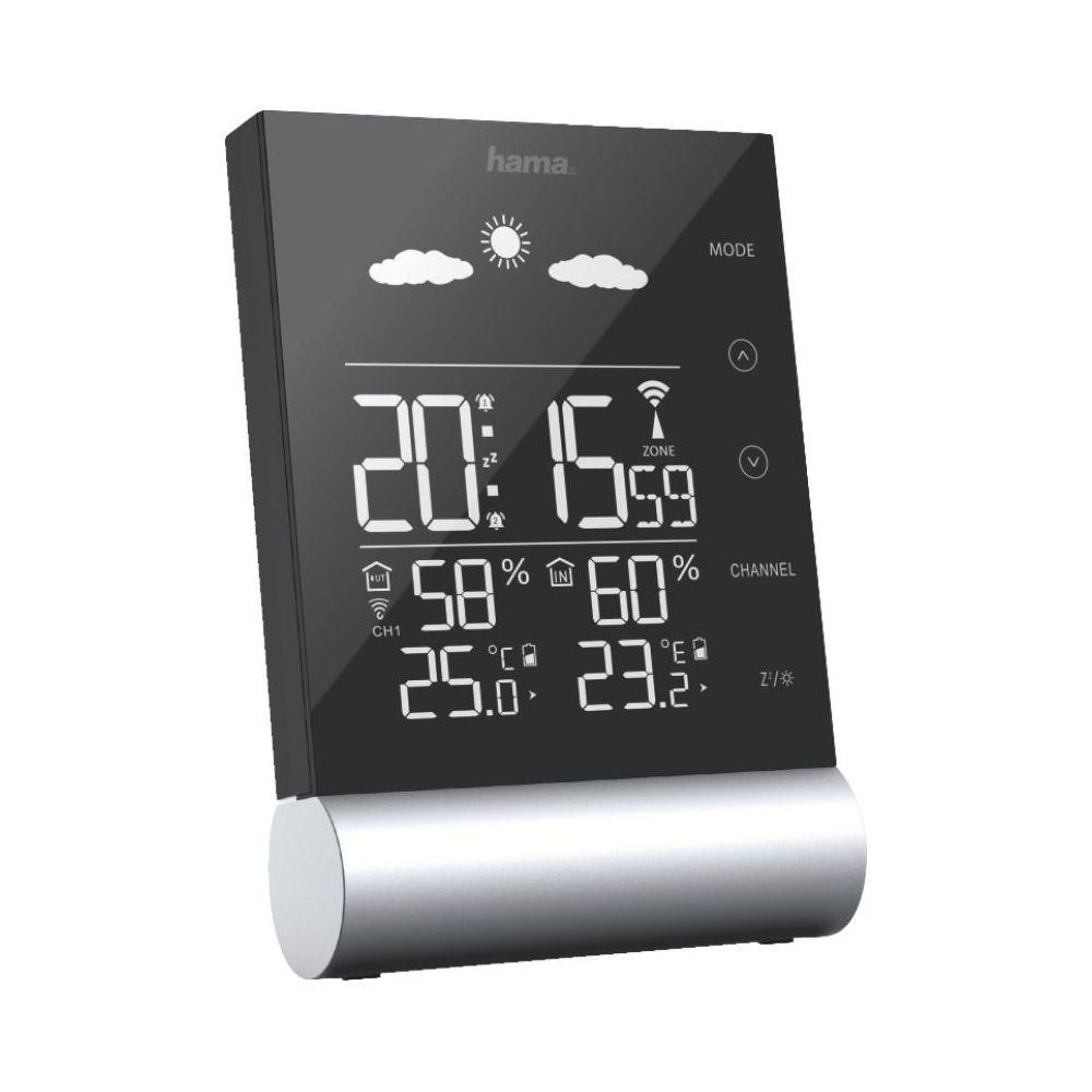 hama 186417 WETTERSTATION BLACK LINE Schwarz  