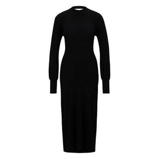 HUGO Slopenny Geripptes Strick Midi-Kleid  