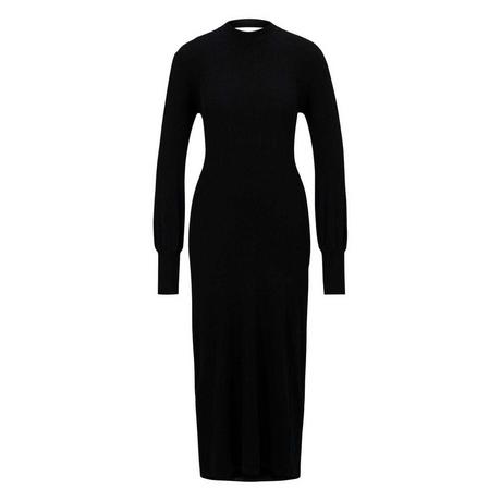 HUGO Slopenny Geripptes Strick Midi-Kleid  