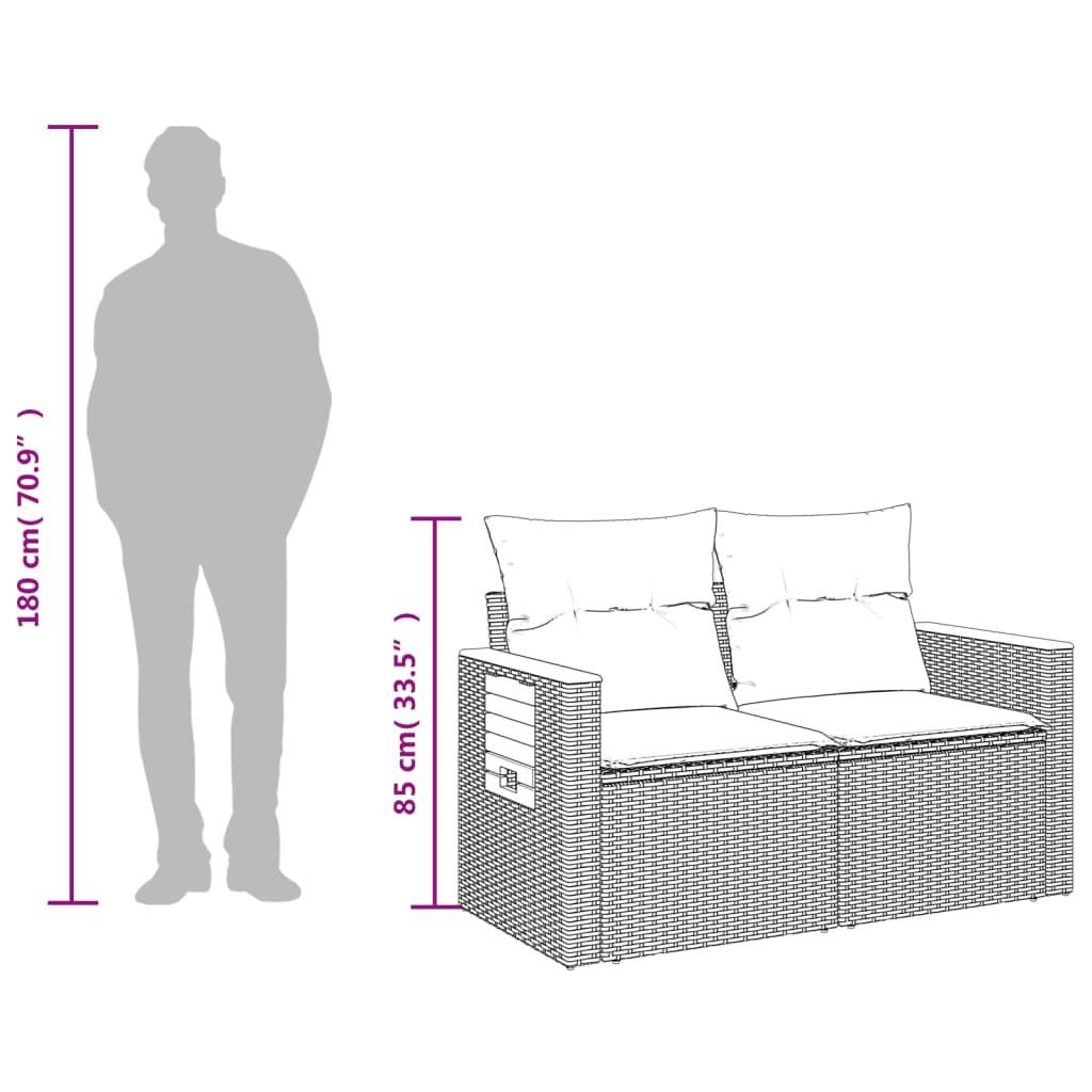 VidaXL Canapé de jardin rotin synthétique  