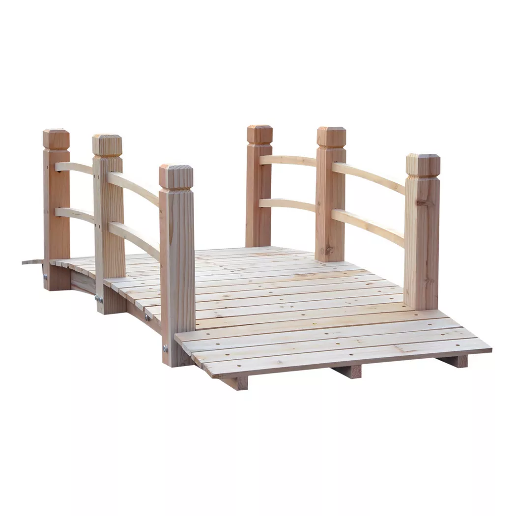 Outsunny Gartenbrücke, Tannenholz
