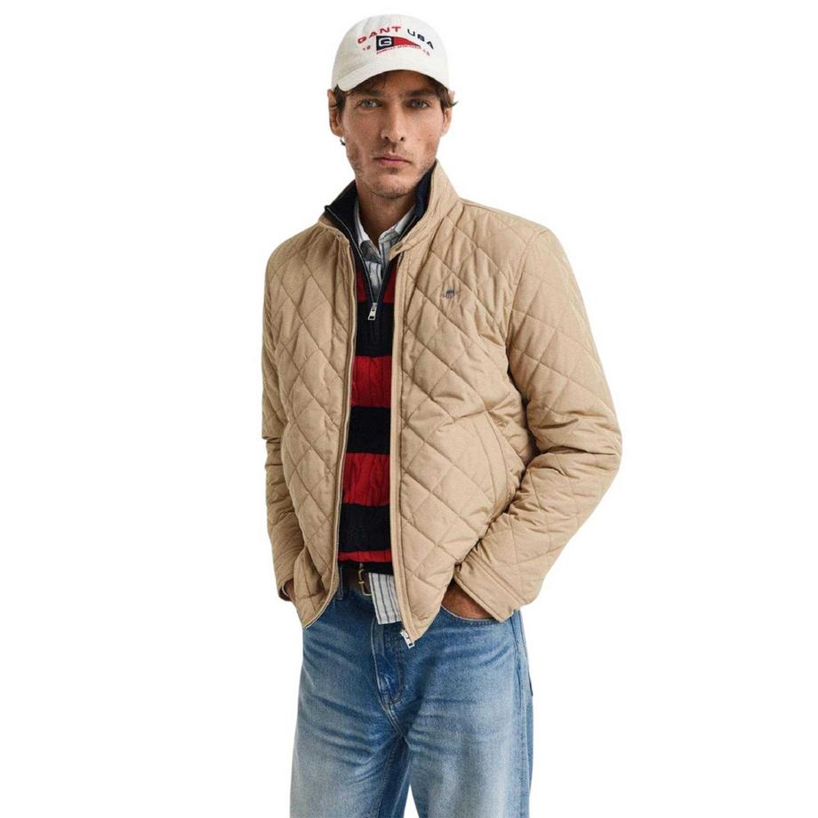 Veste Motiftyle Matelassage En Losanges Windcheater
