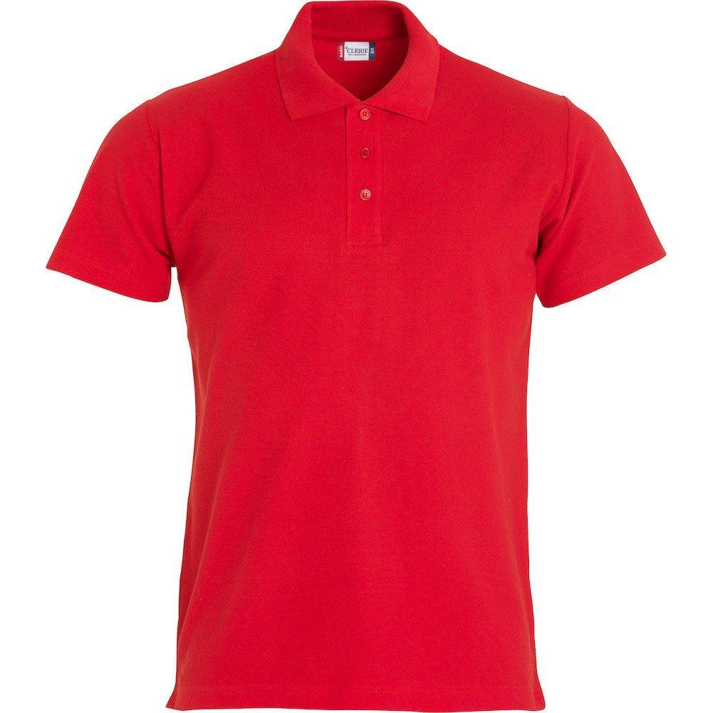 Image of Basic Poloshirt Herren Rot Bunt XL