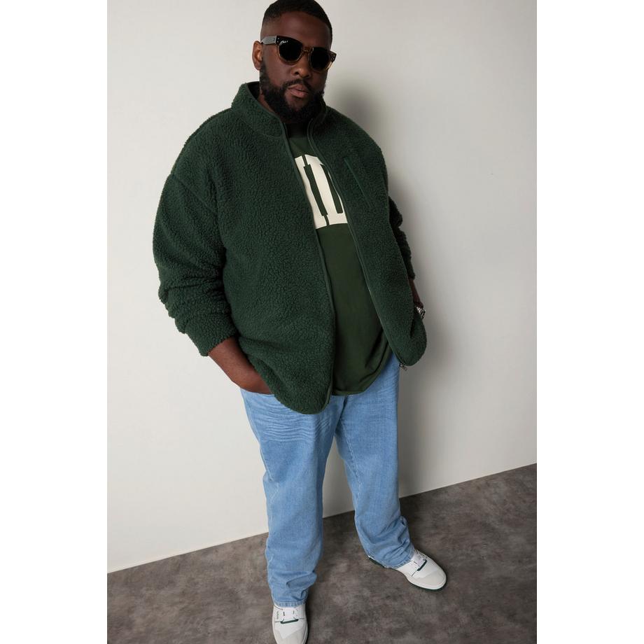 Sthuge Teddyjacke Fleecefutter Stehkragen  