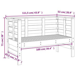 VidaXL Gartenbank kiefernholz  