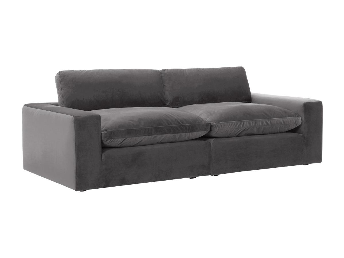 Image of Sofa 3-Sitzer - Samt - Anthrazitgrau - AMAURY Sofa 3-Sitzer - Samt - Anthrazitgrau - AMAURY