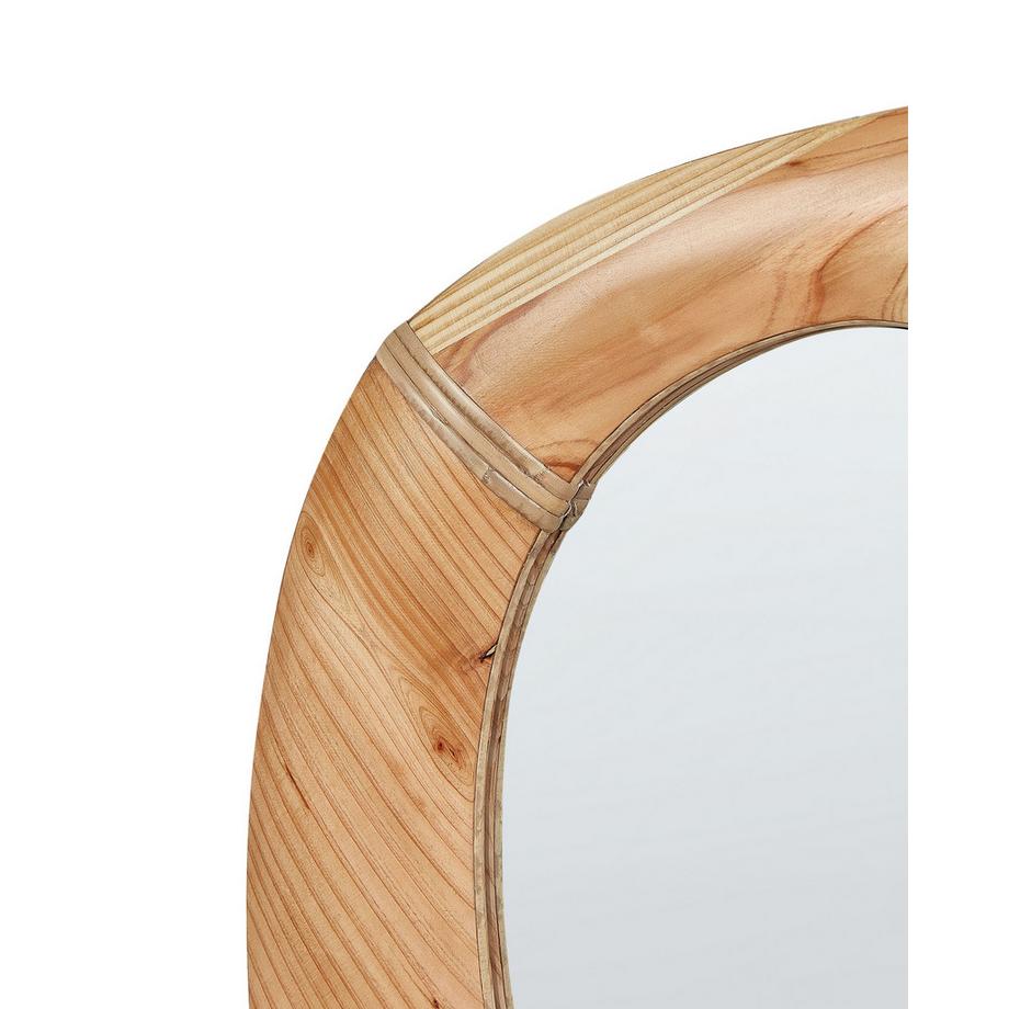 Beliani Wandspiegel aus Tannenholz Retro NEURE  