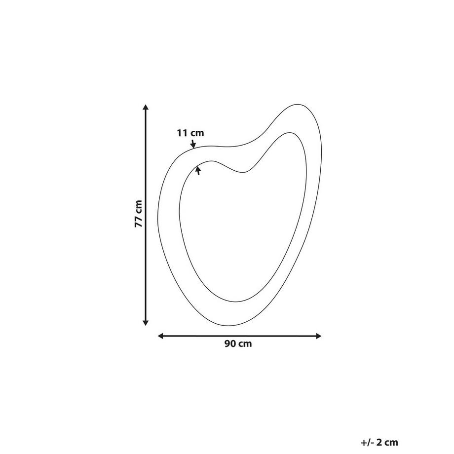 Beliani Wandspiegel aus Tannenholz Retro NEURE  