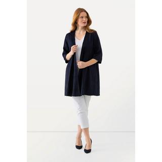 Ulla Popken  Easy-Going-Jacke, offene Form, V-Ausschnitt 