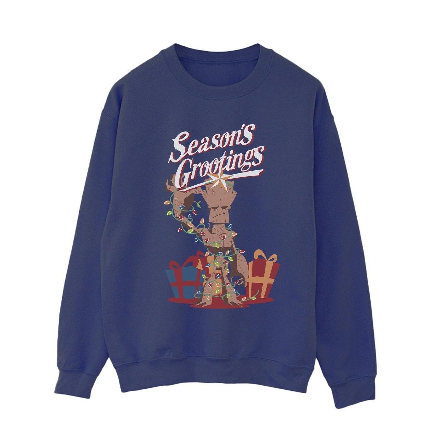 Image of Comics Groot Season's Grootings Sweatshirt Damen Marine XL