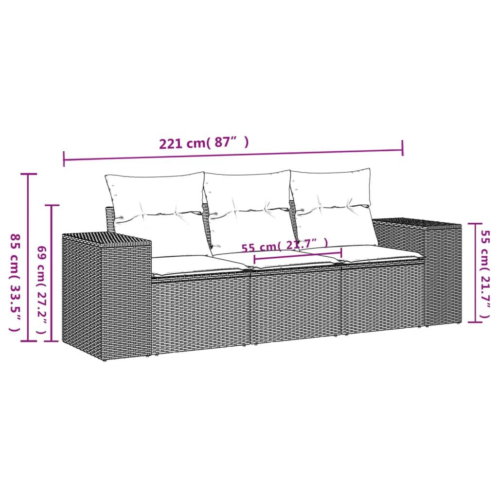 VidaXL Garten sofagarnitur poly-rattan  