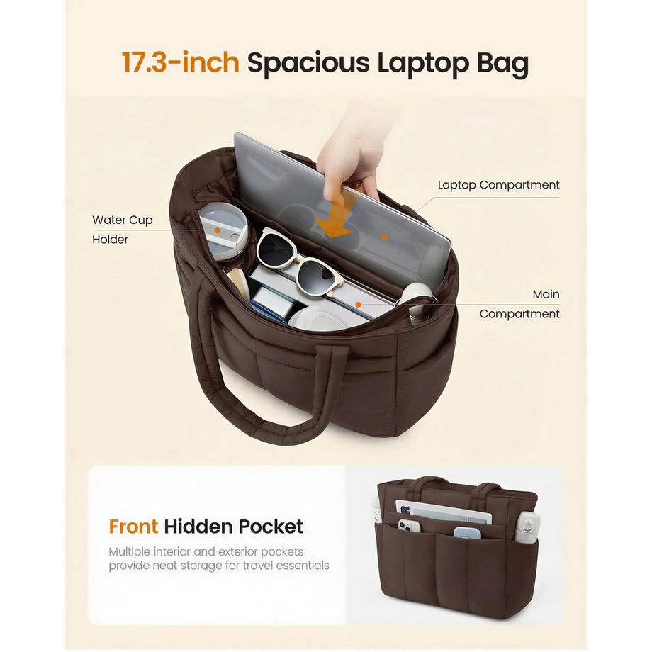 Only-bags.store Sac Fourre-Tout Quotidien avec Nombreux Compartiments et Étui Magnétique pour Écouteurs  