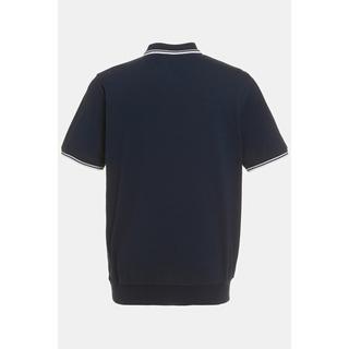 JP1880  Maglia polo in piqué con taglio speciale per l'addome e mezze maniche blu notte 