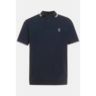 JP1880  Maglia polo in piqué con taglio speciale per l'addome e mezze maniche blu notte 