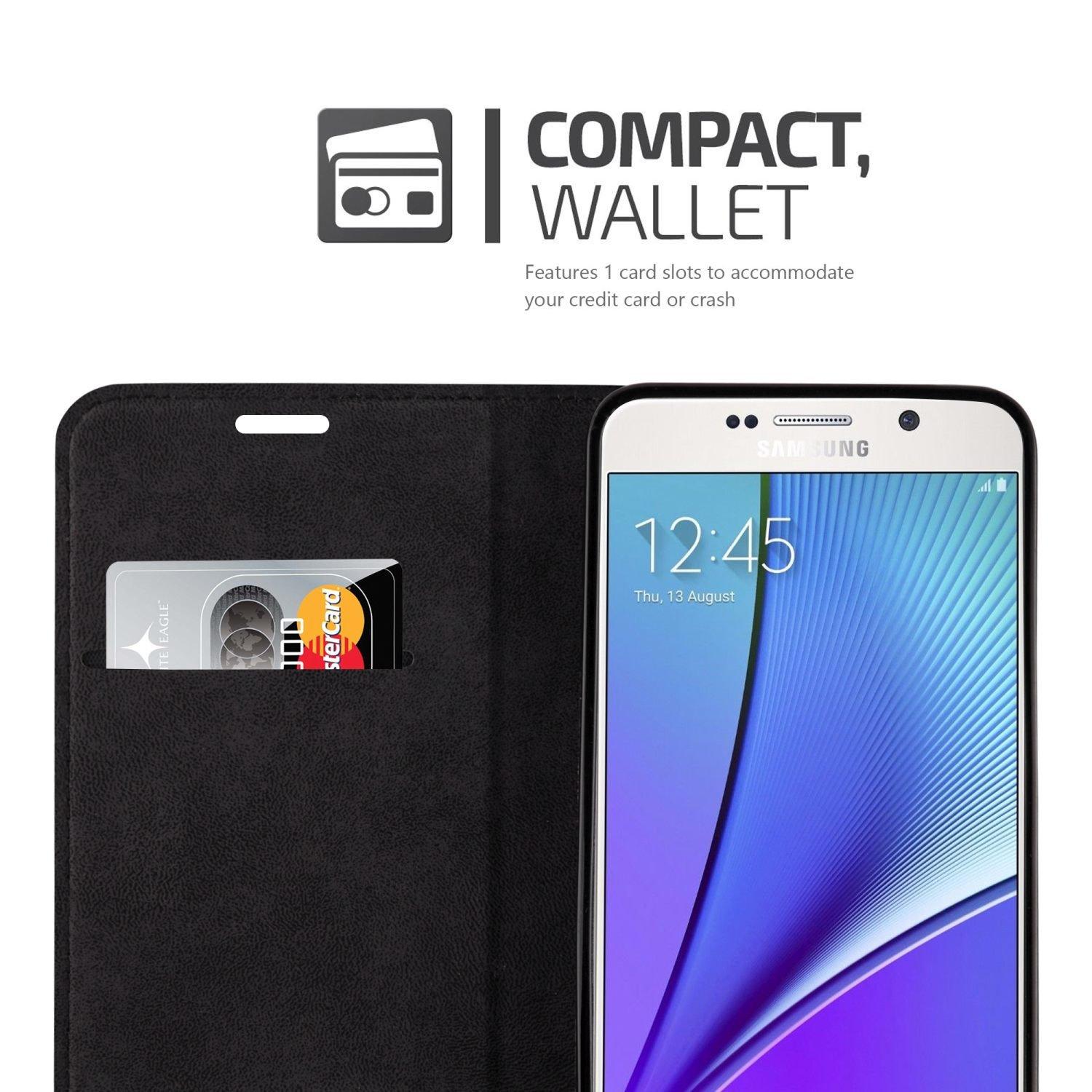 Cadorabo  Housse compatible avec Samsung Galaxy NOTE 5 - Coque de protection avec fermeture magnétique, fonction de support et compartiment pour carte 