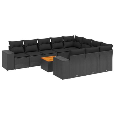 VidaXL set divano da giardino Polirattan  