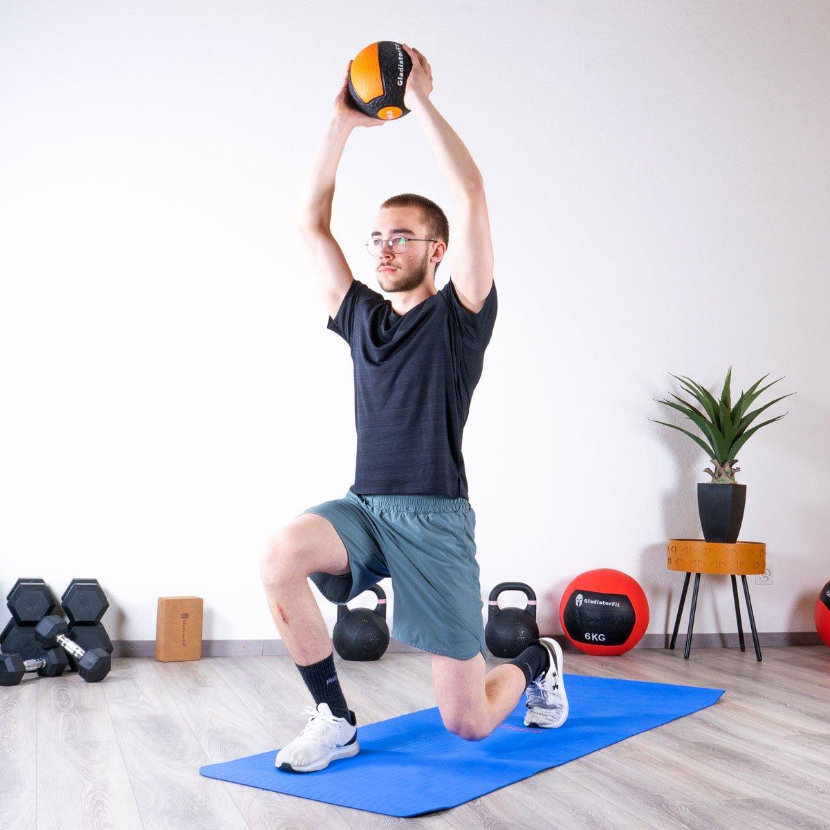 GladiatorFit  Ballon lesté Médecine Ball en caoutchouc résistant "Medicine Ball" 