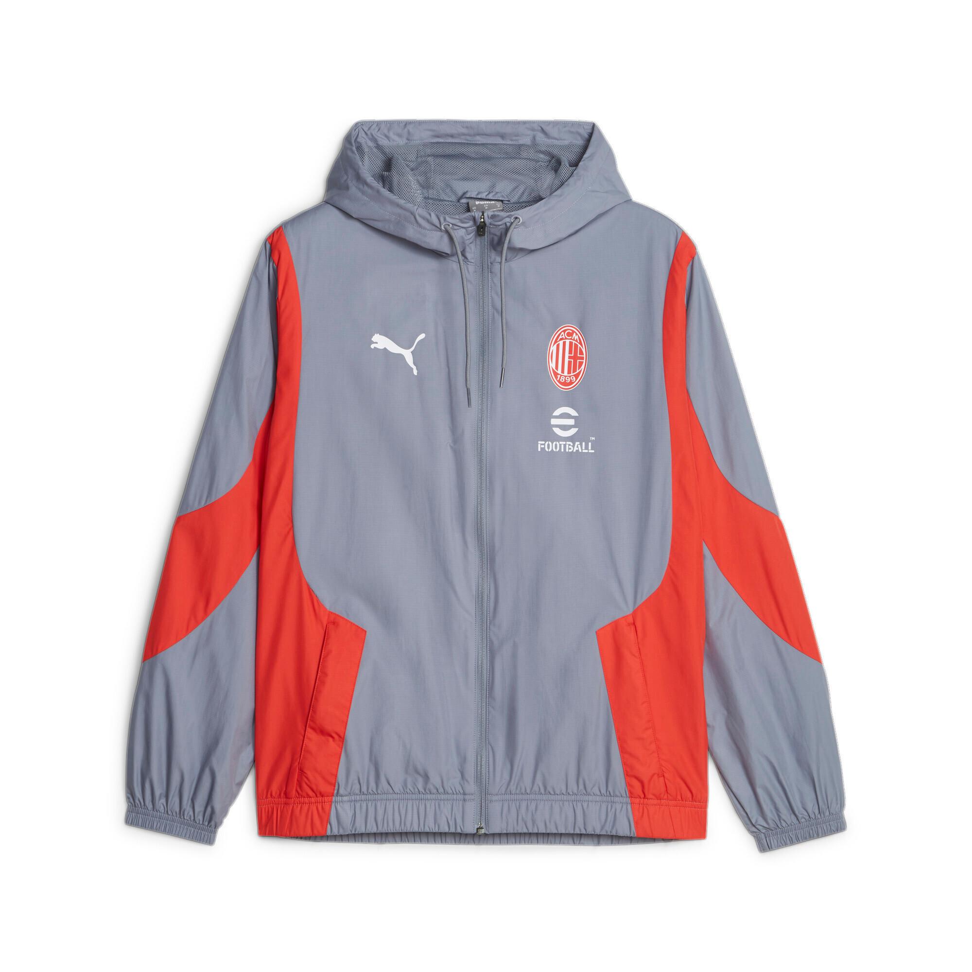 Image of Prematch Joggingjacke Mian Ac Woven Anthem 2023/24 Unisex Schwarz / Rot L