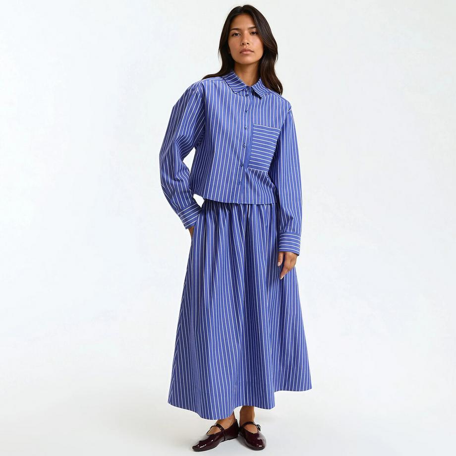 La Redoute Collections Chemise Courte Rayée Manches Longues  