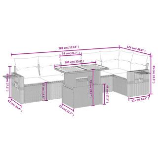 VidaXL Garten sofagarnitur poly-rattan  