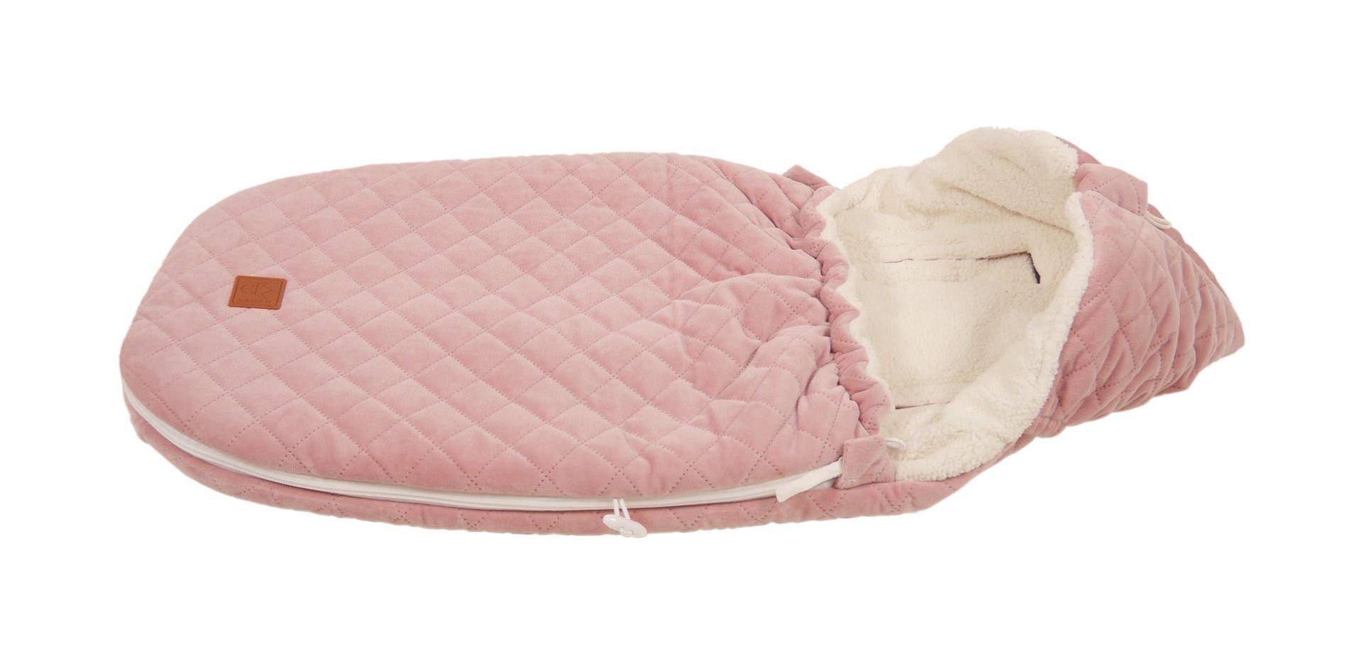 Kaiser  Babyschalen Fusssack Velvet Hoody rosa 