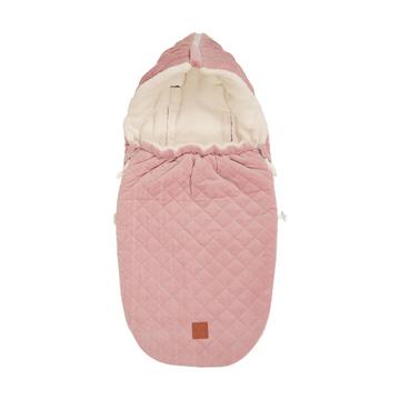 Babyschalen Fusssack Velvet Hoody rosa