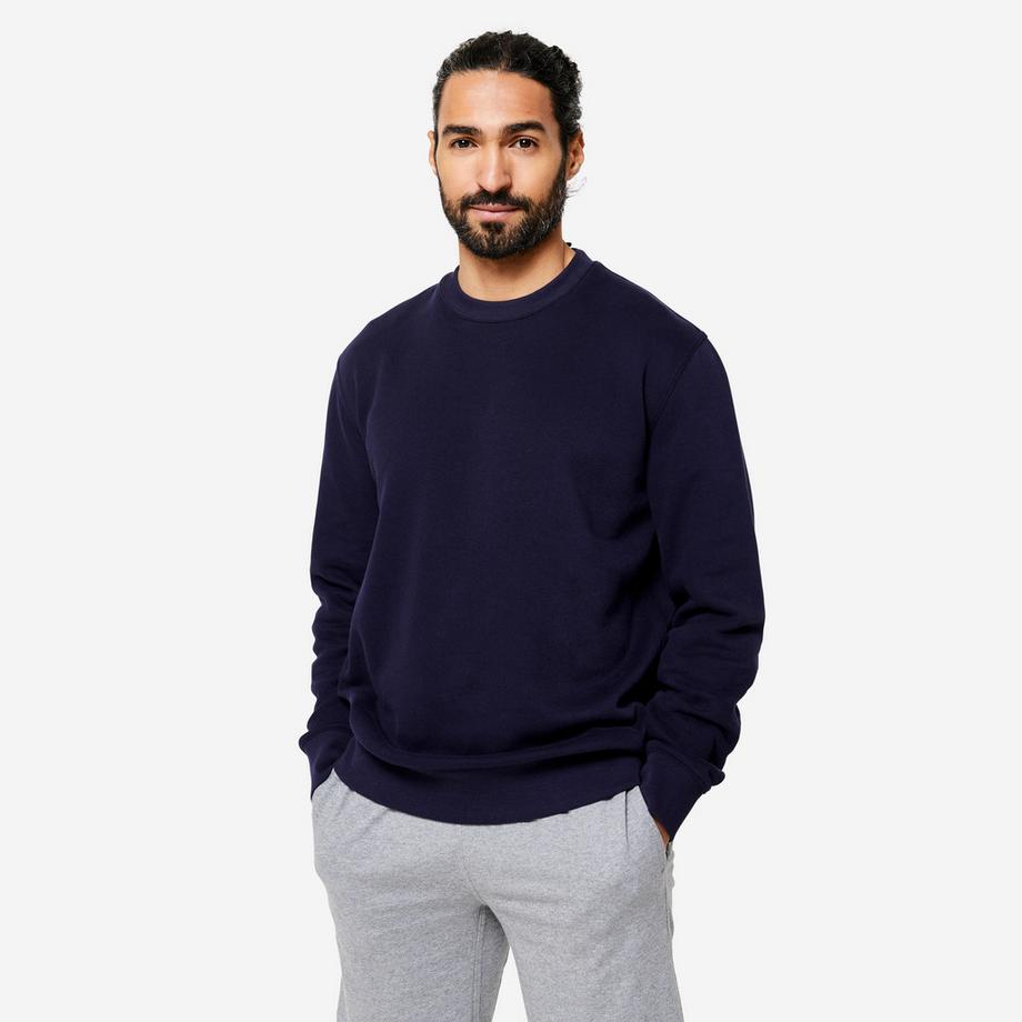 DOMYOS Basic Warmes Baumwoll-Sweatshirt  