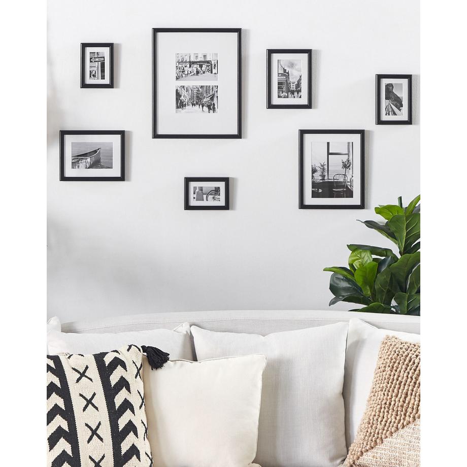 Beliani Set di 7 cornici per foto en Fibra a media densità (MDF) Scandinavo ZINARE  