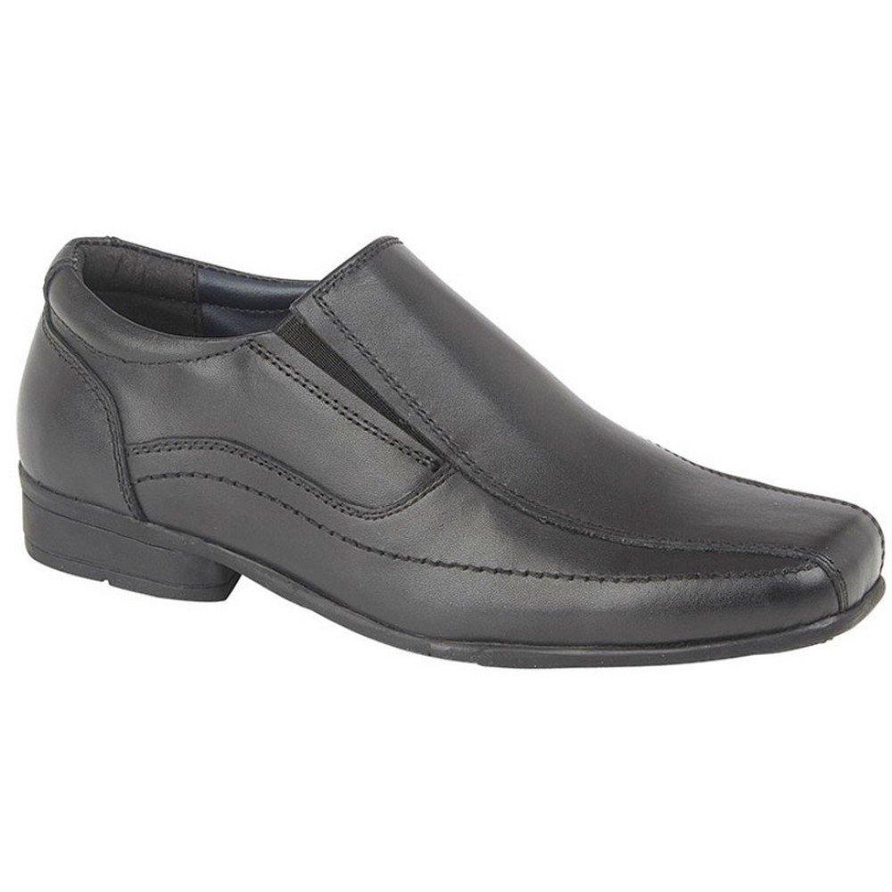 Image of Schuluniformschuhe Twin Gusset, Leder Unisex Schwarz 34