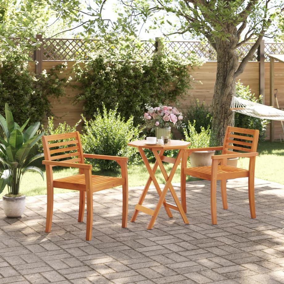 VidaXL Table de jardin bois d'acacia  