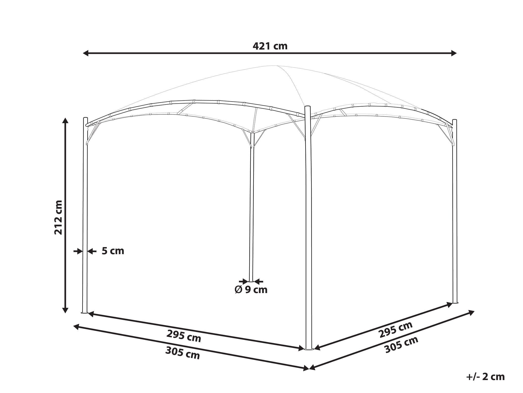 Beliani Tonnelle de jardin en Polyester Moderne VOMERO  