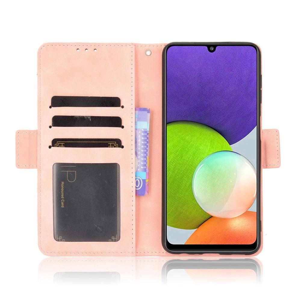 Cover-Discount  Galaxy A22 4G - Custodia con Molti Scomparti per Carte di Credito 