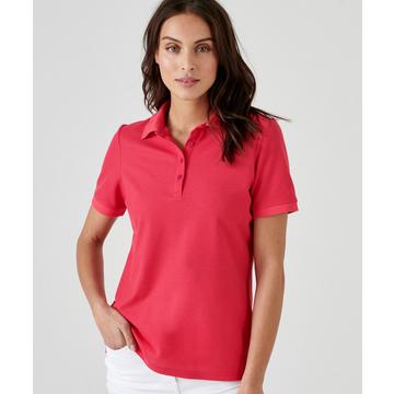 Kurzärmeliges Poloshirt, Steppmasche.