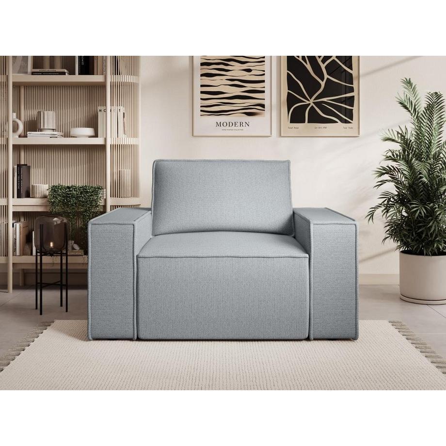 Vente-unique Sessel - Strukturstoff - Grau - AMELIA  