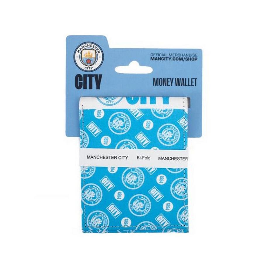 Manchester City Portefeuille à rabat avec motif blason  