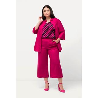 Ulla Popken  Culottes con taglio della gamba ampio e lungo fino al polpaccio e cintura elastica 