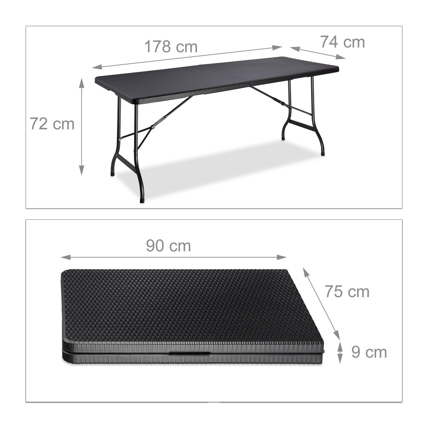 B2X Table de jardin pliante BASTIAN grande  