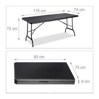 B2X Table de jardin pliante BASTIAN grande  