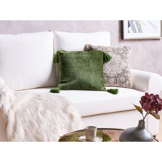 Beliani Coussin en Velours Moderne HIZZINE  