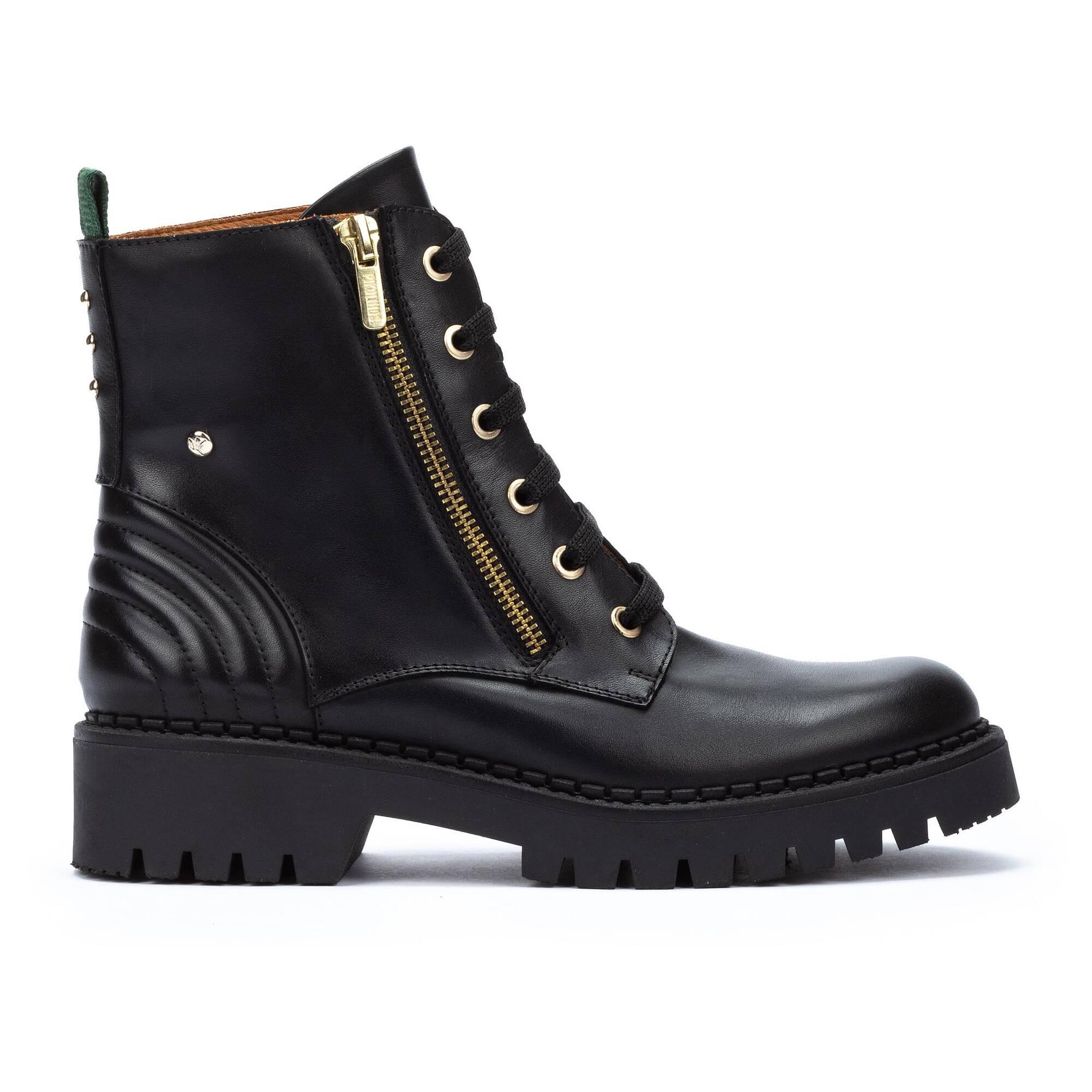 Image of Aviles - Leder Stiefelette Unisex Schwarz 42